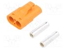 Plug; DC supply; LC; female; PIN: 2; for cable; soldering; orange AMASS