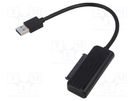 USB to SATA adapter; PnP; SATA plug,USB A plug; 0.16m; 5Gbps SAVIO
