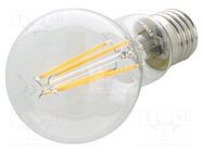 LED lamp; warm white; E27; 230VAC; 806lm; 7W; 270°; 2700K; CRImin: 80 TOSHIBA LED LIGHTING