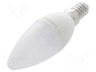LED lamp; white warm; E14; 230VAC; 470lm; 5W; 240°; 3000K; CRImin: 80 TOSHIBA LED LIGHTING