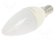 LED lamp; white cold; E14; 230VAC; 470lm; 5W; 240°; 6500K; CRImin: 80 TOSHIBA LED LIGHTING