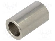Spacer sleeve; 20mm; cylindrical; stainless steel; Out.diam: 12mm DREMEC