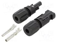 Connector: solar; male + female; 2.5÷6mm2; photovoltaics; plug CONNFLY