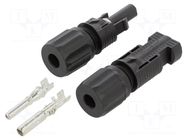 Connector: solar; plug; male + female; 30A; 1.5kV; IP67; for cable CONNFLY