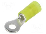 Tip: ring; Ø: 4mm; 4÷6mm2; crimped; for cable; insulated; tinned PANDUIT
