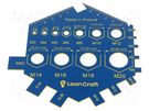 Size gauge; nuts,screws; blue; Thread: M3÷M20 LeanCraft