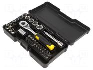 Wrench-set; socket spanner; Mounting: 1/4"; 37pcs. STANLEY