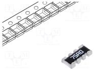 Resistor network: Y; SMD; 75Ω; ±1%; 62.5mW; No.of resistors: 4 YAGEO