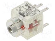 Contact block; -30÷70°C; IP00; Contacts: NC + NO; 3mm SCHLEGEL