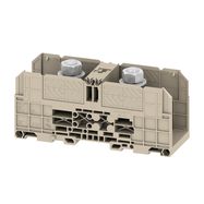 Stud terminal, Threaded stud connection, 185 mm², 1000 V, 353 A, Number of connections: 2, M 12, TS 35, dark beige Weidmuller