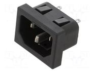 IEC 60320 connector 6010 Connector Inlet 10A C14 SCHURTER
