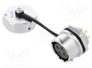 Socket; WY20; female; PIN: 4; IP67; 25A; soldering; 500V; 4mm2; 11AWG WEIPU