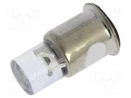 LED lamp; white cold; SX6s; 24÷28VDC; No.of diodes: 1; 5mm MARL