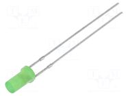 LED; green; 3mm; 750÷1120mcd; 140°; Front: flat; 2.7÷3.4VDC; 102mW OPTOSUPPLY