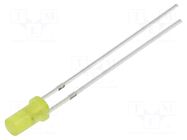 LED; yellow; 3mm; 150÷220mcd; 140°; Front: flat; 1.8÷2.6VDC; 78mW OPTOSUPPLY