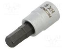 Socket; hex key,socket spanner; HEX 6mm; 1/4"; 33mm PROXXON