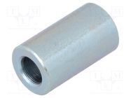 Spacer sleeve; 14mm; cylindrical; steel; zinc; Out.diam: 8mm DREMEC