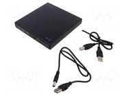 External DVD drive; black; USB A; 135x133x16mm SAVIO