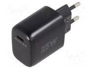 Power supply: switching; mains,plug-in; 3.3÷5.9VDC,; 25W; 79.1% GOOBAY