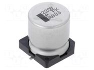 Capacitor: electrolytic; low ESR; SMD; 2200uF; 10VDC; Ø12.5x13.5mm PANASONIC
