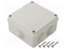 Enclosure: junction box; X: 108mm; Y: 108mm; Z: 58mm; wall mount SCAME