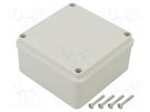 Enclosure: multipurpose; X: 108mm; Y: 108mm; Z: 55mm; SCABOX; grey SCAME