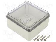 Enclosure: multipurpose; X: 108mm; Y: 108mm; Z: 56mm; SCABOX; grey SCAME