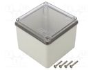 Enclosure: multipurpose; X: 108mm; Y: 108mm; Z: 88mm; SCABOX; grey SCAME