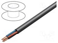 Wire: loudspeaker cable; 4x2.5mm2; stranded; OFC; black; LSZH; 100V TASKER