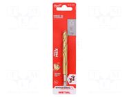 Drill bit; for metal,impact; Ø: 9.5mm; Holder: E6,3mm; 1/4"; 6.3mm Milwaukee