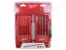Drill set; for concrete,impact; 4mm,5mm,6mm,8mm,10mm,12mm Milwaukee