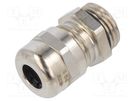 Cable gland; without nut; PG9; IP68; brass; Entrelec TE Connectivity