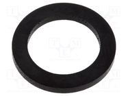 Gasket; NBR rubber; Thk: 1.5mm; Øint: 11.8mm; PG7; black; Entrelec TE Connectivity