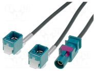 Cable; Fakra socket x2,Fakra plug; 0.25m; Car brand: VW 4CARMEDIA