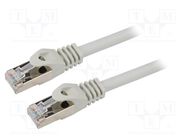 Patch cord; S/FTP; 6a; solid; Cu; LSZH; grey; 35m; 27AWG; Cablexpert GEMBIRD