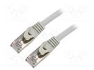 Patch cord; S/FTP; 6a; solid; Cu; LSZH; grey; 45m; 27AWG; Cablexpert GEMBIRD
