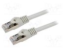 Patch cord; S/FTP; 6a; solid; Cu; LSZH; grey; 60m; 27AWG; Cablexpert GEMBIRD