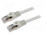 Patch cord; S/FTP; 6a; wire; Cu; LSZH; grey; 60m; 27AWG; Øcable: 5.8mm GEMBIRD