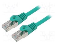 Patch cord; S/FTP; 6a; wire; Cu; LSZH; green; 20m; 27AWG; Cablexpert GEMBIRD