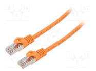 Patch cord; S/FTP; 6a; solid; Cu; LSZH; orange; 5m; 27AWG; Cablexpert GEMBIRD