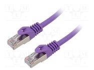 Patch cord; S/FTP; 6a; solid; Cu; LSZH; violet; 20m; 27AWG GEMBIRD