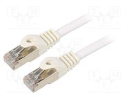 Patch cord; S/FTP; 6a; solid; Cu; LSZH; white; 1.5m; 27AWG GEMBIRD