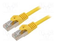 Patch cord; S/FTP; 6a; wire; Cu; LSZH; yellow; 15m; 27AWG; Cablexpert GEMBIRD