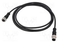 Cable: for sensors/automation; PIN: 5; M12-M12; 2m; plug; plug; 60V AMPHENOL LTW