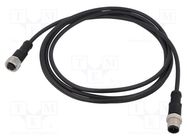 Cable: for sensors/automation; PIN: 5; M12-M12; 0.5m; plug; plug AMPHENOL LTW