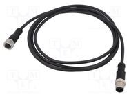 Cable: for sensors/automation; PIN: 5; M12-M12; 0.5m; plug; plug 