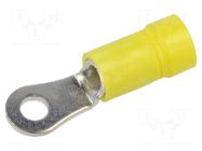 Tip: ring; Ø: 3.5mm; 4÷6mm2; crimped; for cable; insulated; tinned PANDUIT