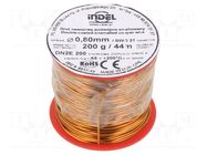 Coil wire; double coated enamelled; 0.8mm; 0.2kg; -65÷200°C INDEL