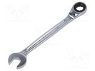 Wrench; combination spanner,with ratchet; 13mm; L: 178mm; satin FACOM