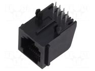 Connector: RJ45; socket; PIN: 8; 8p8c; THT; angled GCT